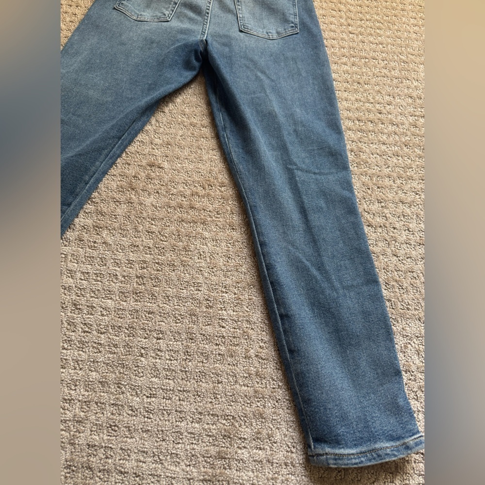 7 For All Mankind Luxe Vintage Side Stripe Skinny Jeans Blue Denim Sz 29 - Picture 9 of 9